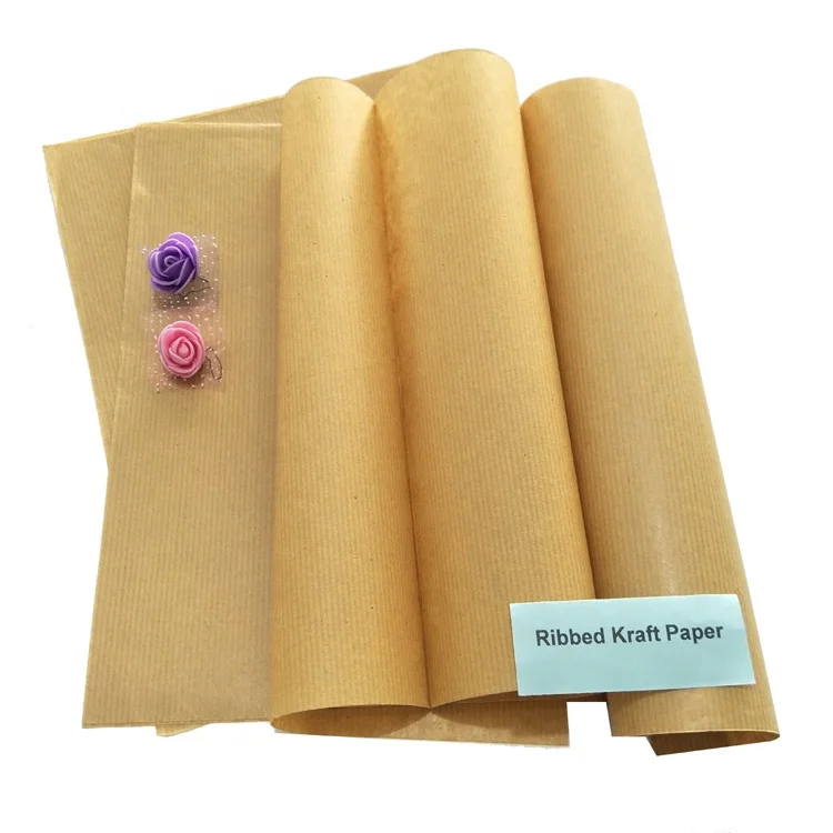 factory supply packing paper MG brown ribbed kraft paper