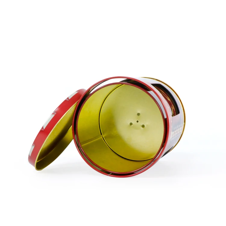 custom round music tin box