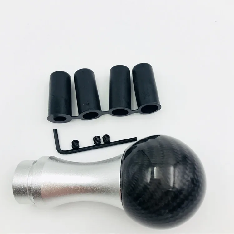 Real Carbon Fiber Round Ball Shape Universal Auto Car Truck Gear Shift Knob
