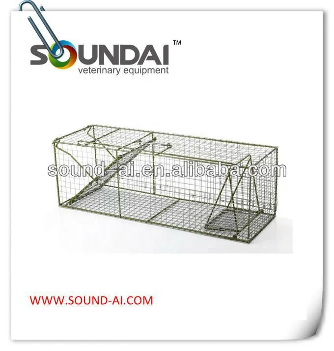 Steel Frame Collapsible Folding trap Cage For Cat Skunk Rabbit