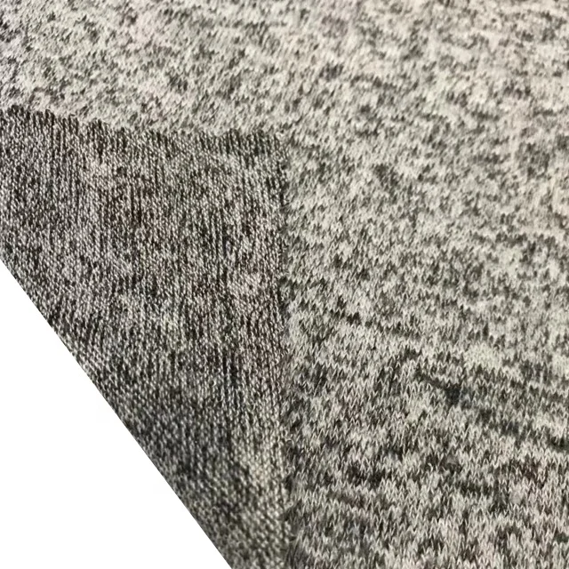 Китай вязание 70% полиэстер 25% вискоза 5% спандекс хаки серый меланж трикотажная