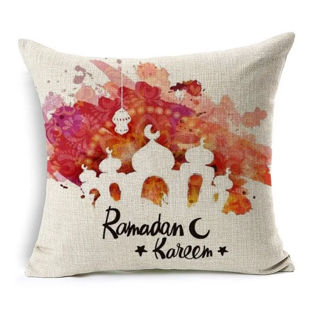 Наволочка для подушки Рамадан с принтом на заказ, льняная наволочка для домашнего дивана, украшения, подарки Рамадан, товары для украшения вечеринки