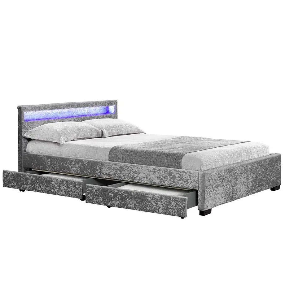 Кожаные кровати с 4 ящиками для хранения двуспальные или