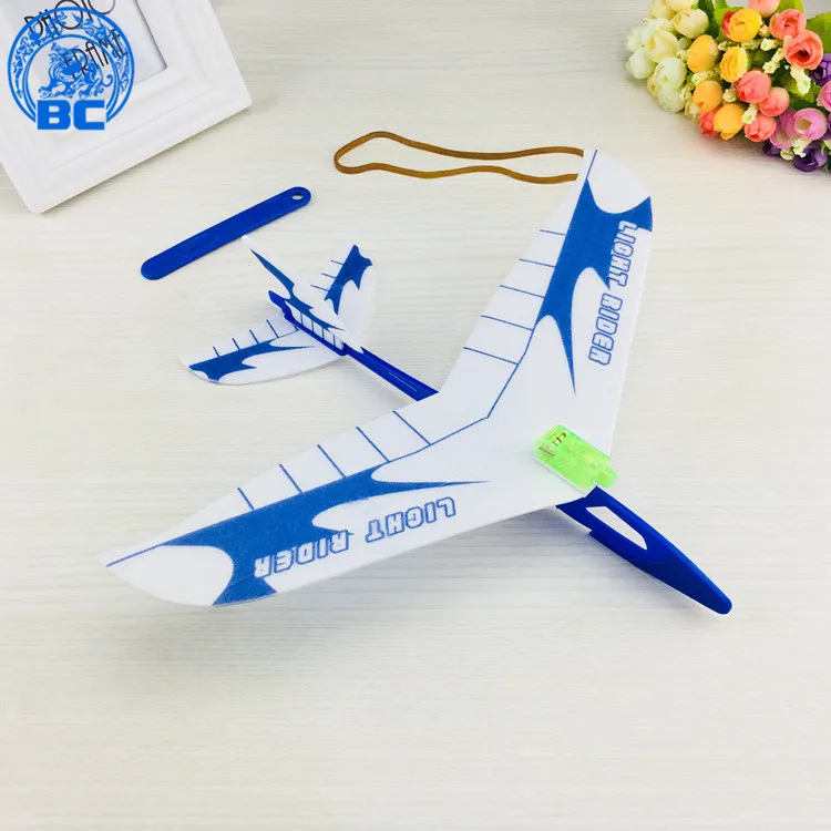 
Wholesale Foam EPP Airplane Hand Throwing Rubber band Roundabout aircraft model for kids toy 