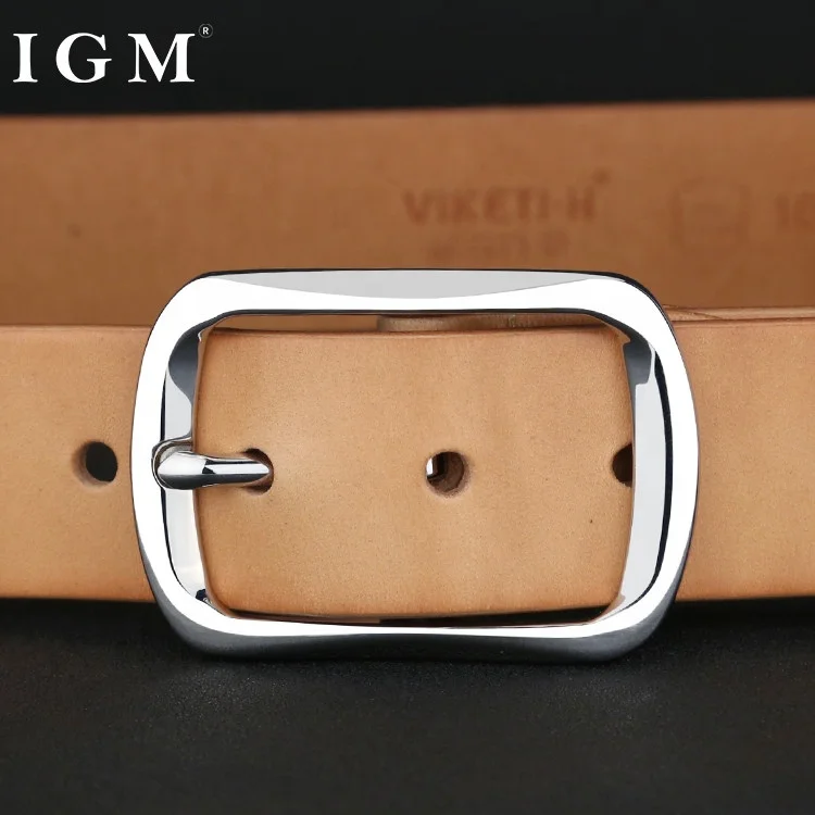 Luxury Men Genuine Leather Belt With Stainless Steel Buckle