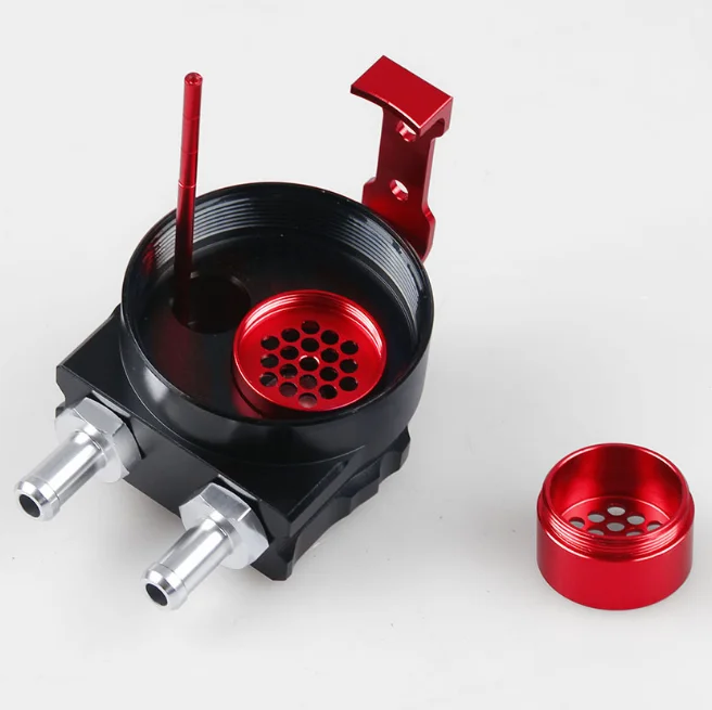 Universal Aluminium Alloy 300ml Ventilating Engine Oil Catch Reservoir Breather Tank Can 2-hole 3-hole With Filter