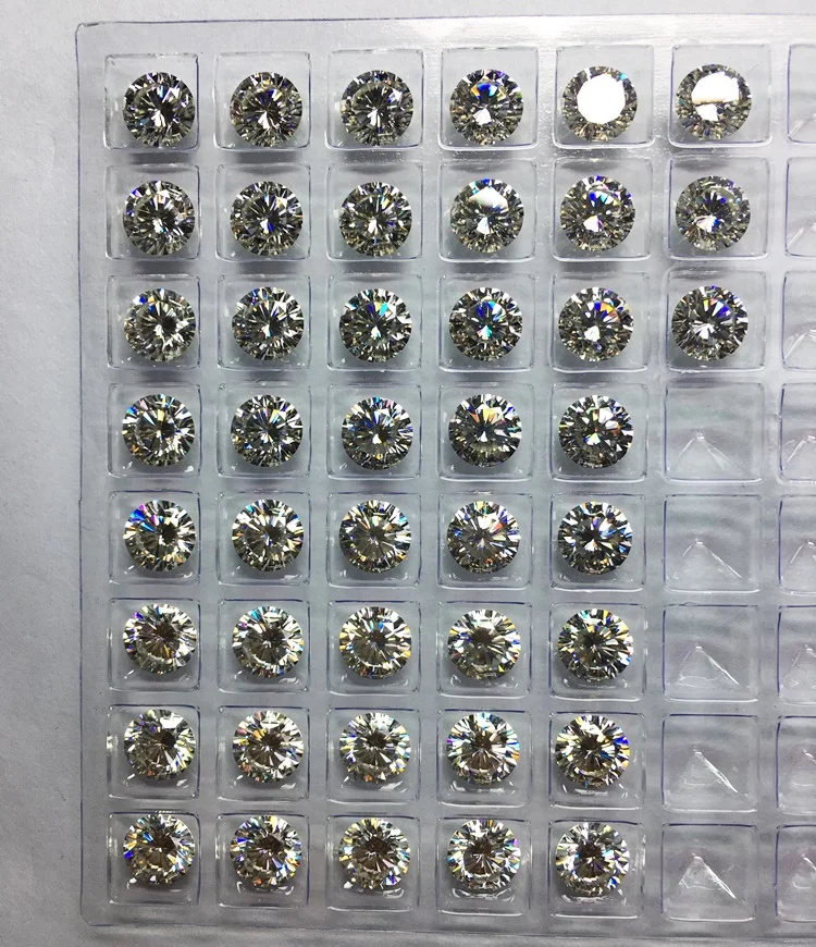 fire star heat resistance 1ct moissnaite precious stones for sale