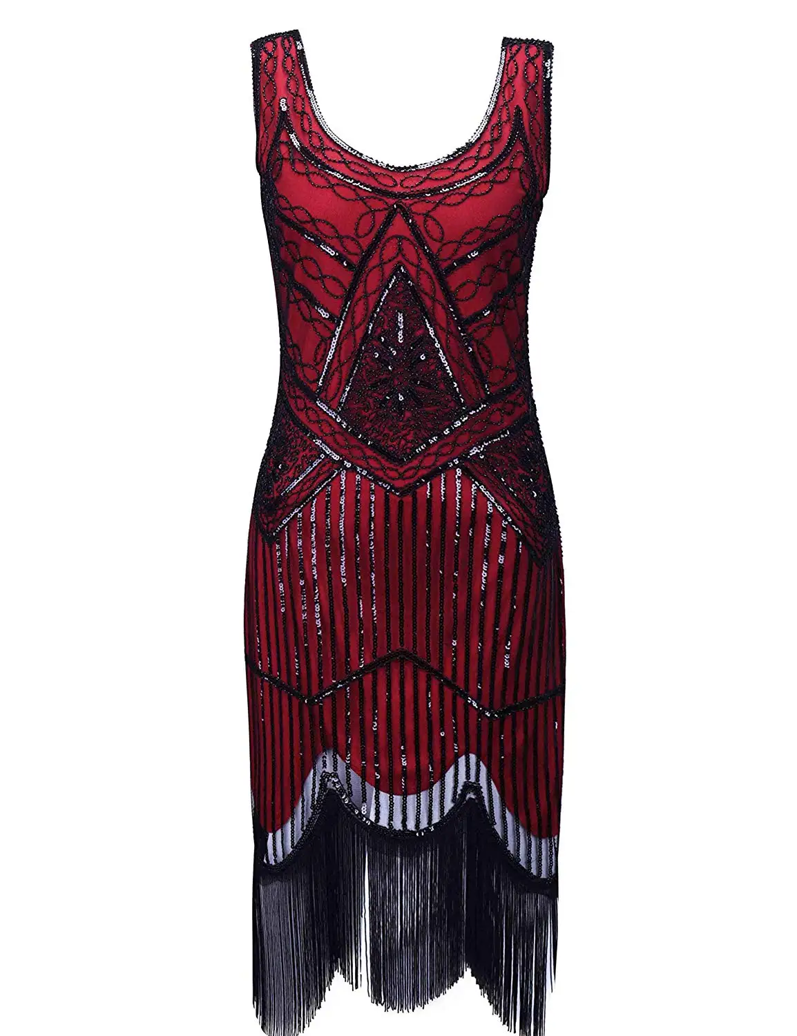 Beaded 1920s fringe flapper great gatsby party evening dresses