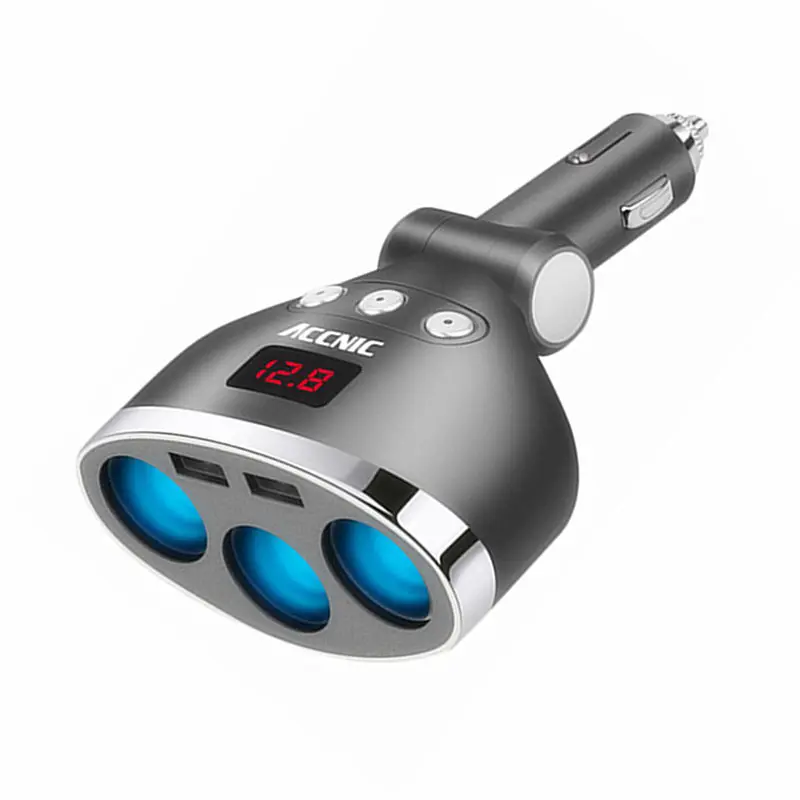 USB Car Charger 12V Triple Socket Fast Charge Universal Multi Phone Quick 3In1 USB Best Charger For Car