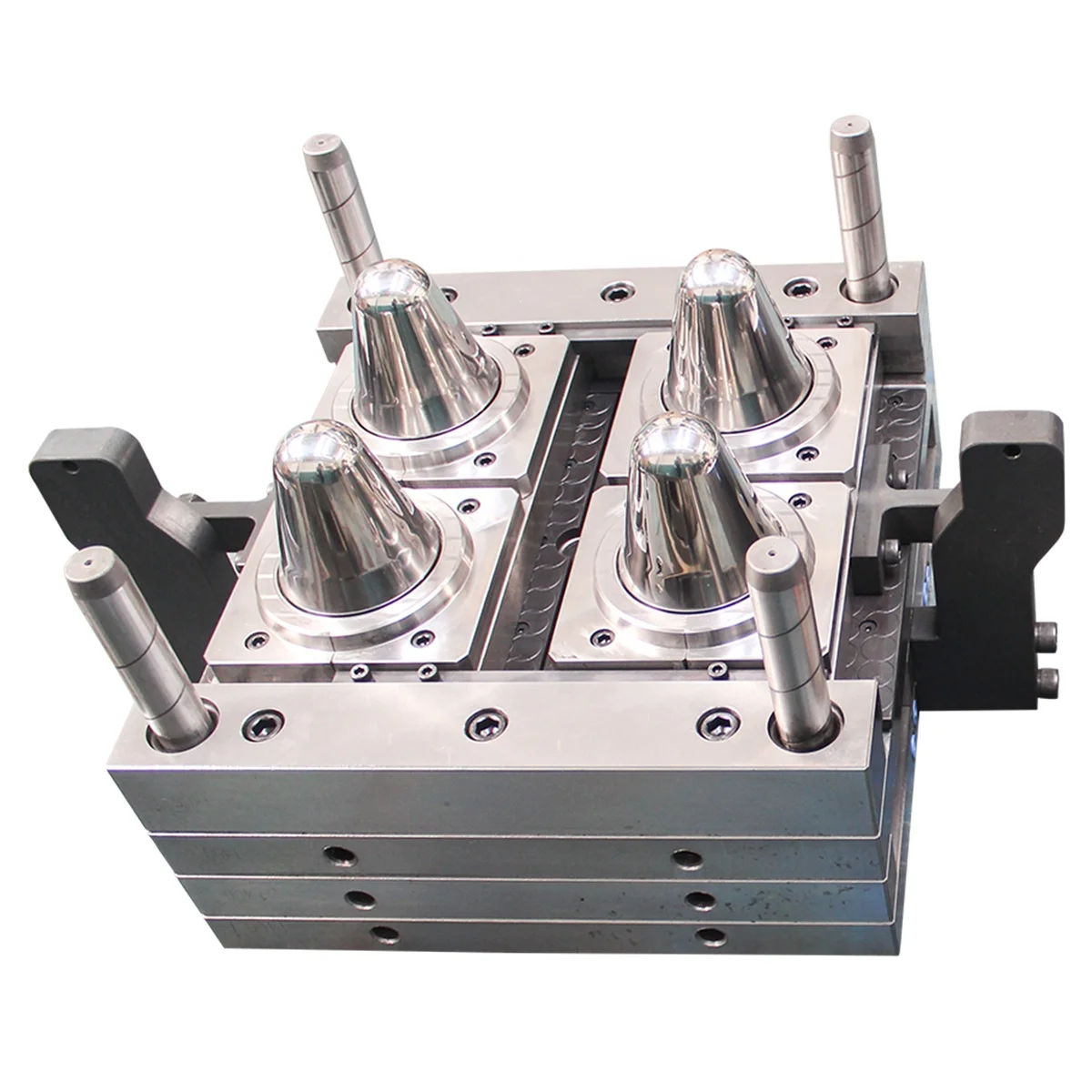 
4 cavity 120mm neck needle valve gate shut off hot runner big wide mouth clear pet honey jar preform mould 