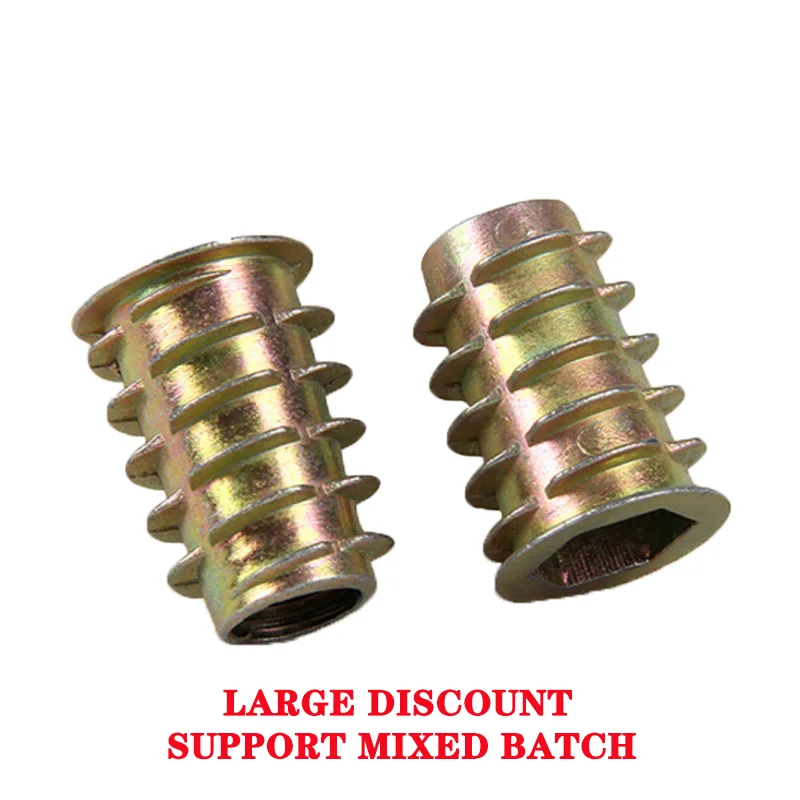 High Quality  M10X25mm  Furniture Threaded Wood Insert Nut
