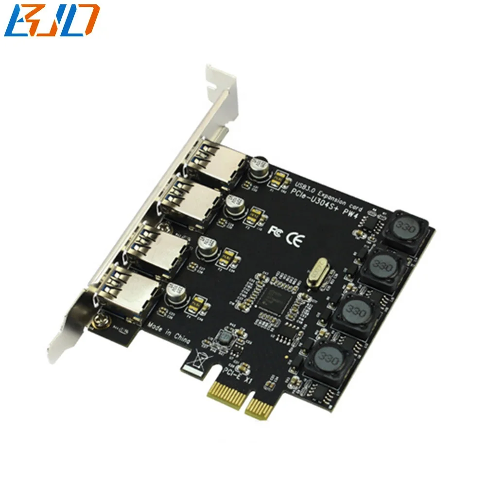 PCI-E до 4 портов USB3.0 карты расширения адаптер PCI-E PCI Express USB 3,0 контроллер для PCIe X1 X4 X8 X16 порт