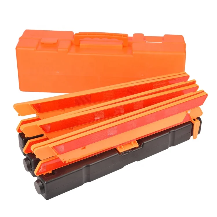 Professional ABS+PMMA foldable warning triangle dot emergency reflective safety warning triangle