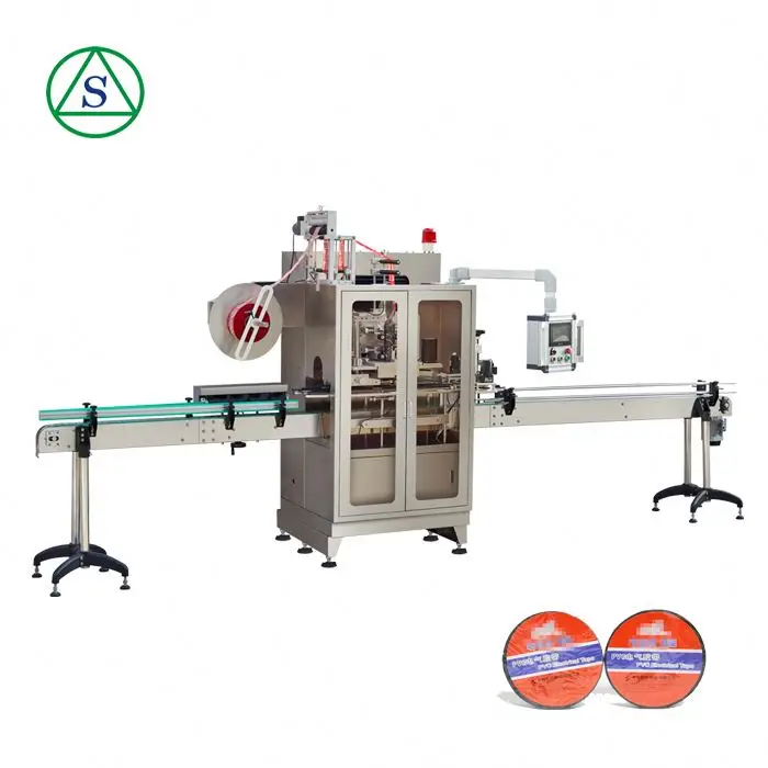 
High quality Tape Sleeve Applicator Scotch tape Opaque Gummed Tape sleeve labeling machine 