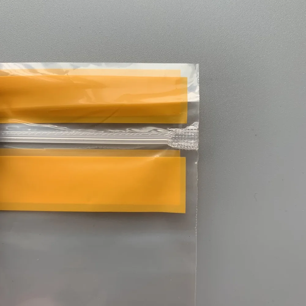 
Transparent PE plastic printed zipper bag with SMLXL SIZE print for clothing 