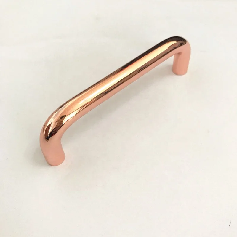 Ручки д-образной формы для мебели для спальни, алюминиевые ручки для ящиков цвета розового золота, для кухонных шкафов
