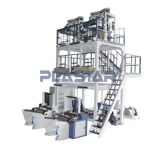 Plastar Good Quality Double Die Head ABA Hdpe/Ldpe T-Shirt Bag/Vest Bag Making Film Blowing Machine