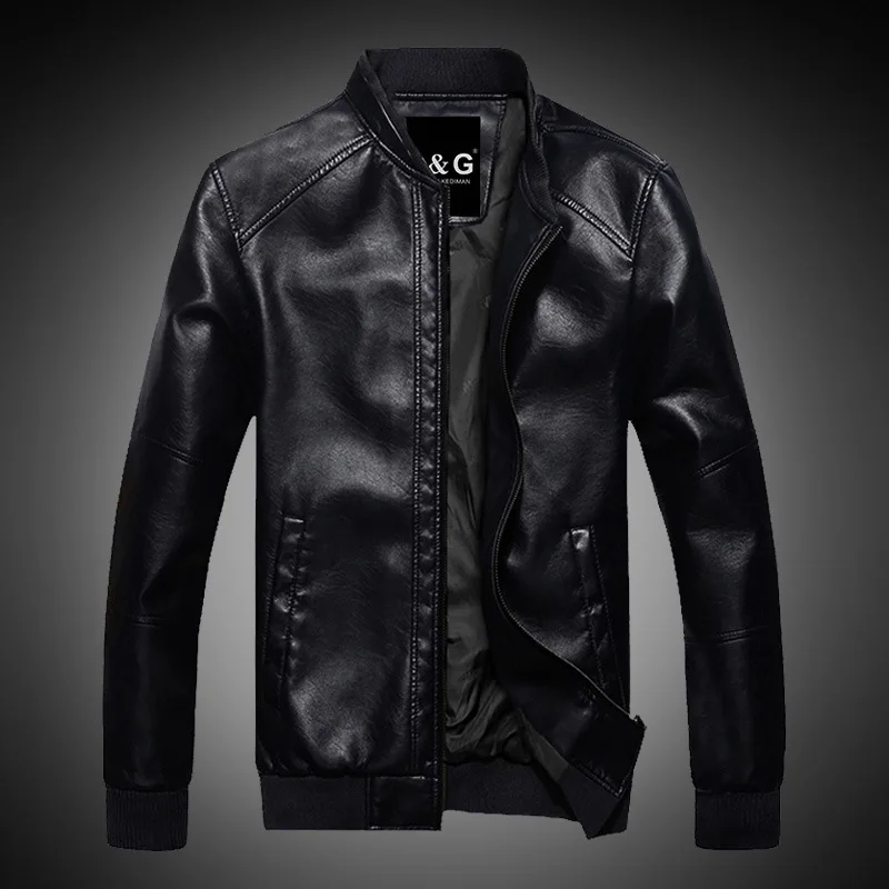 
Men pu leather Motorcycle slim fashion Baseball style jacket with high quality 