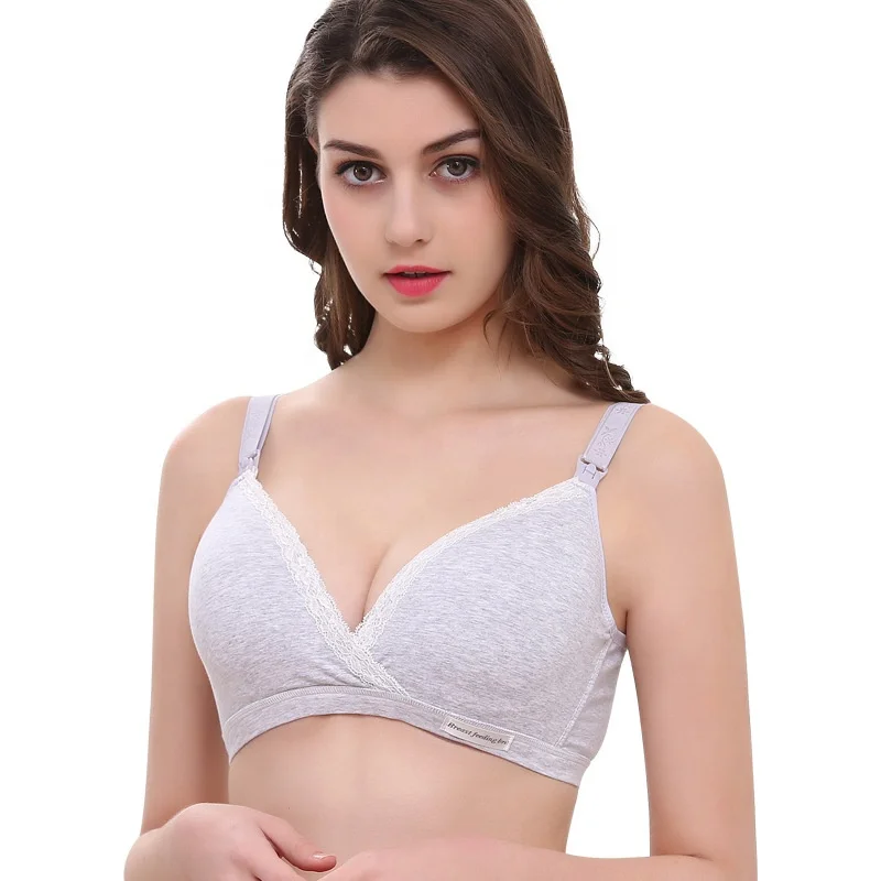 
Wholesale Women Cotton Plus Size Breastfeeding Pumping Maternity Nursing Bra 