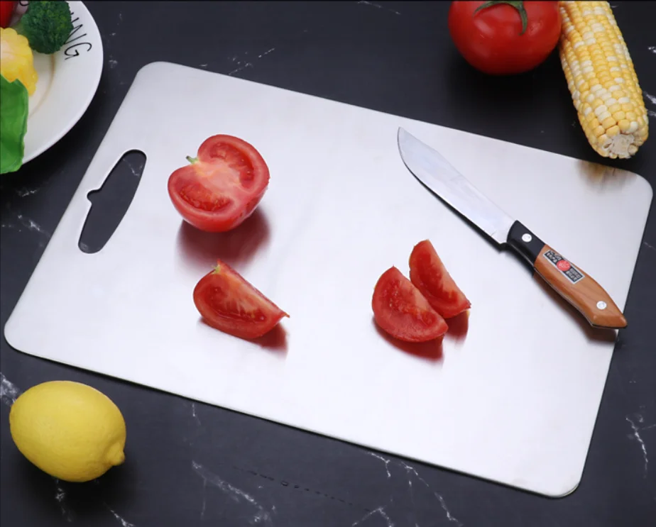 
304 Stainless Steel Choping Board 18/10 Food Grade Kitchen Durable Chopping Block Metal Cutting Board 