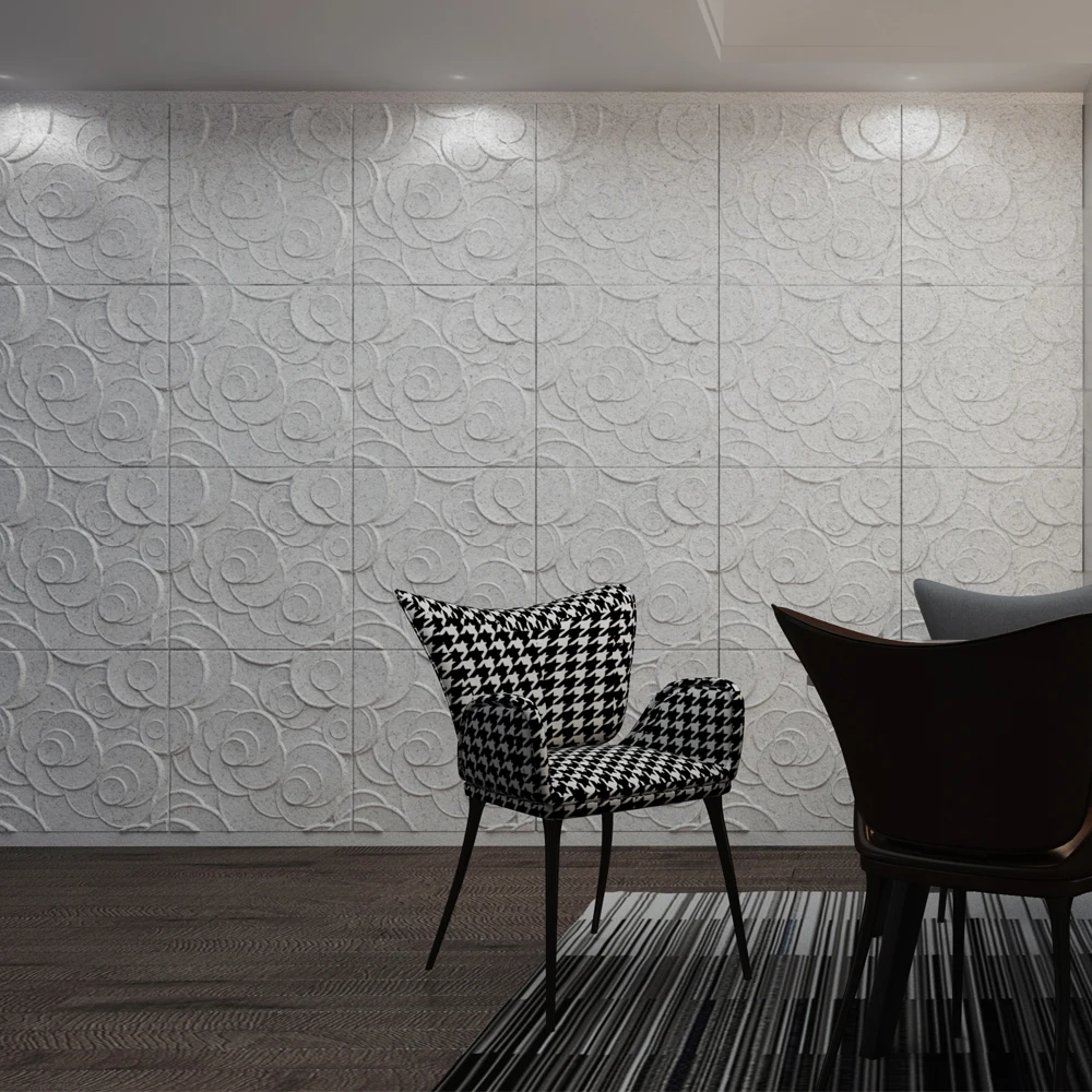 Latest design 3d melamine tile wall panel