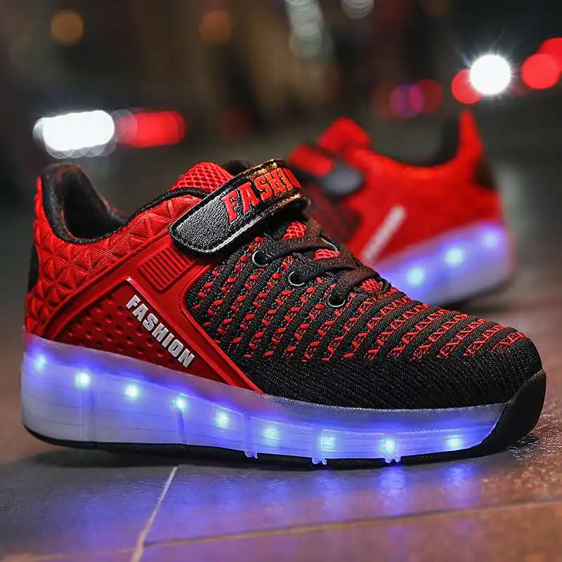 
Low Price Children Led Light Up Casual Roller Shoes With 1 wheel For Sale 