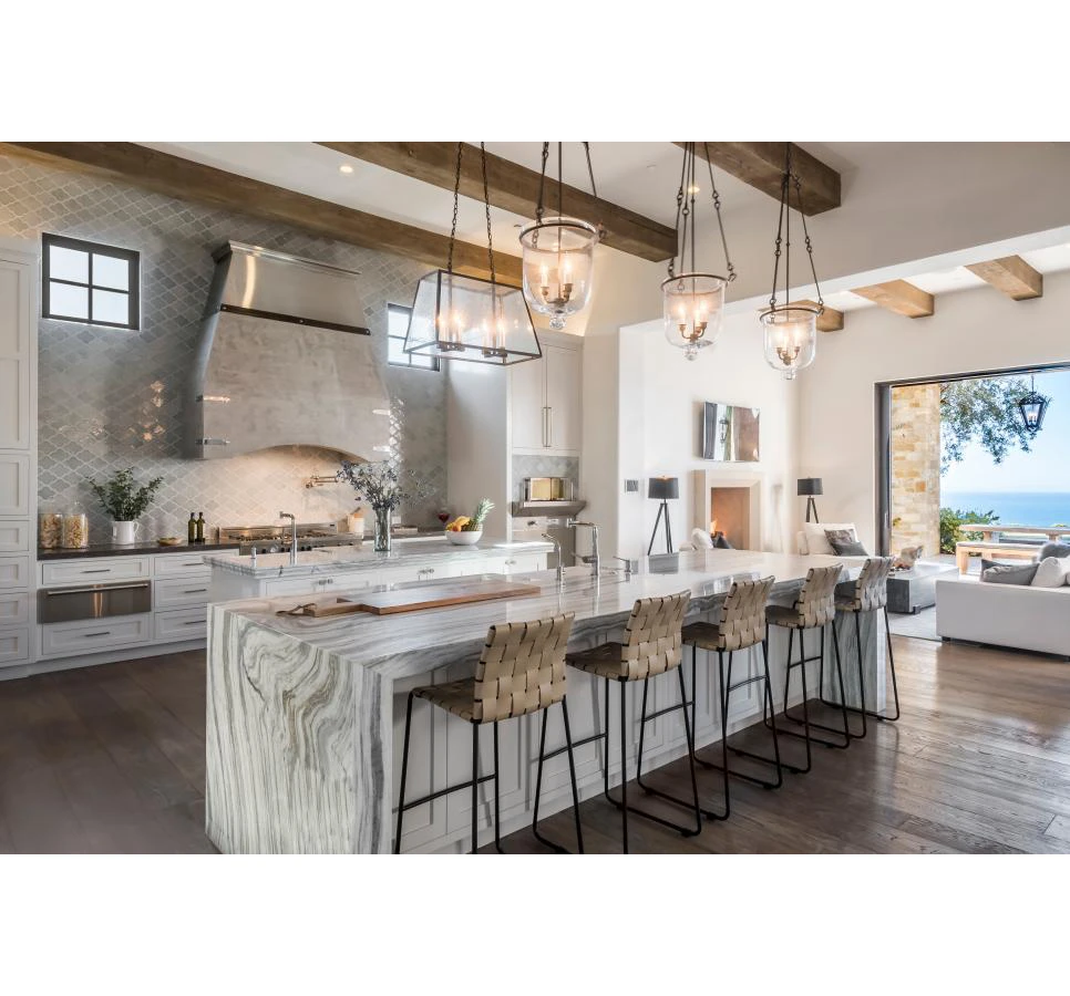 Solid Wood New Classic Style Design Cuisine Moderne Cupboard Kitchen Cabinet Set