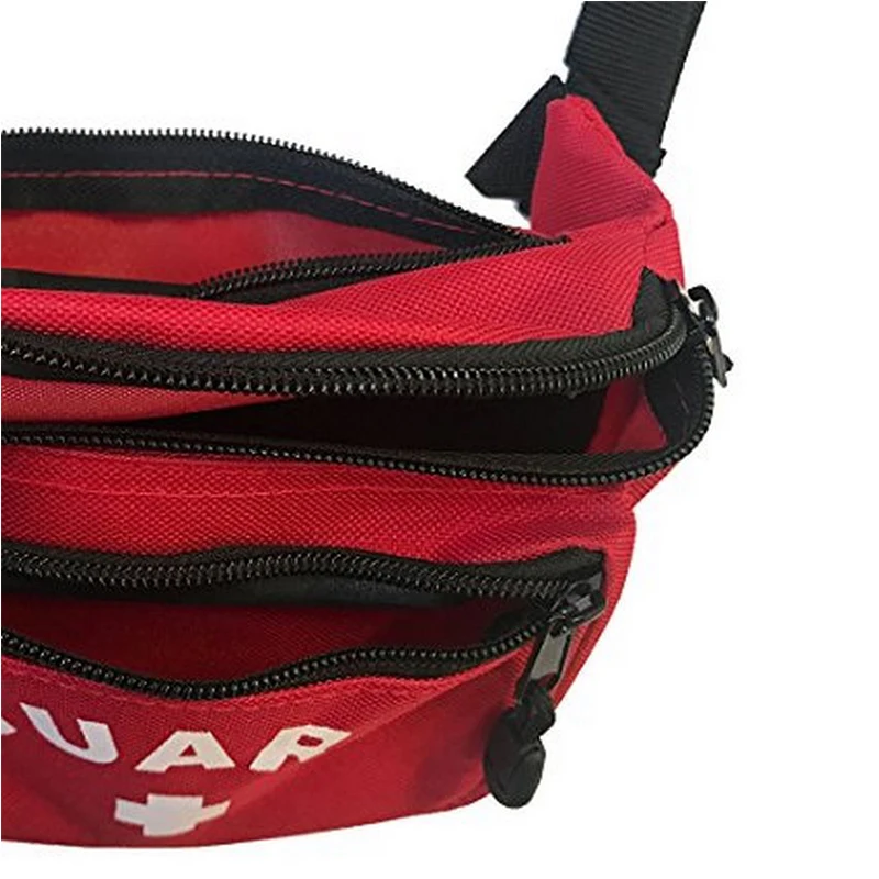 Durable waterproof nylon lifeguard first aid fanny pack waist bag with screen print