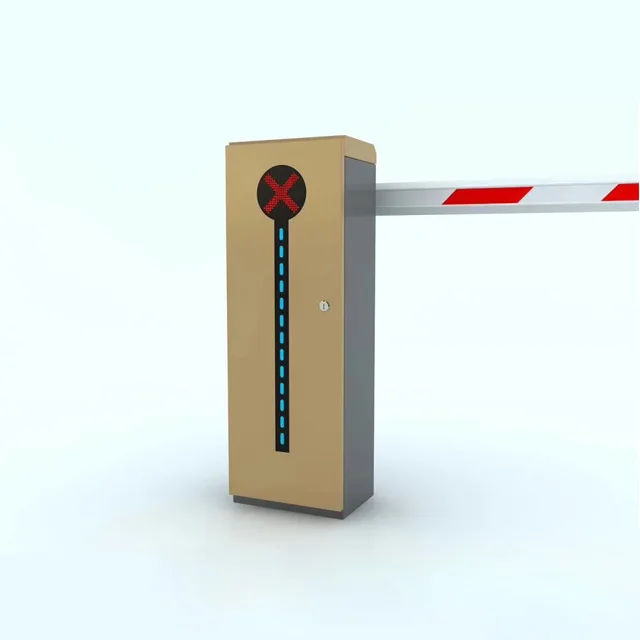 2019, автоматический дорожный барьер, входная ворота с красным и зеленым светофорным сигналом