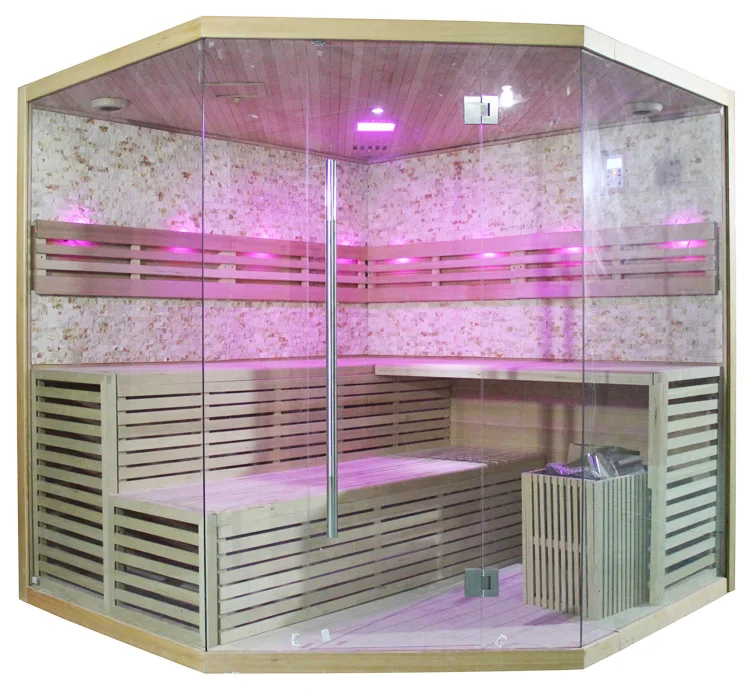 6 person traditional ozone steam sauna cabinet