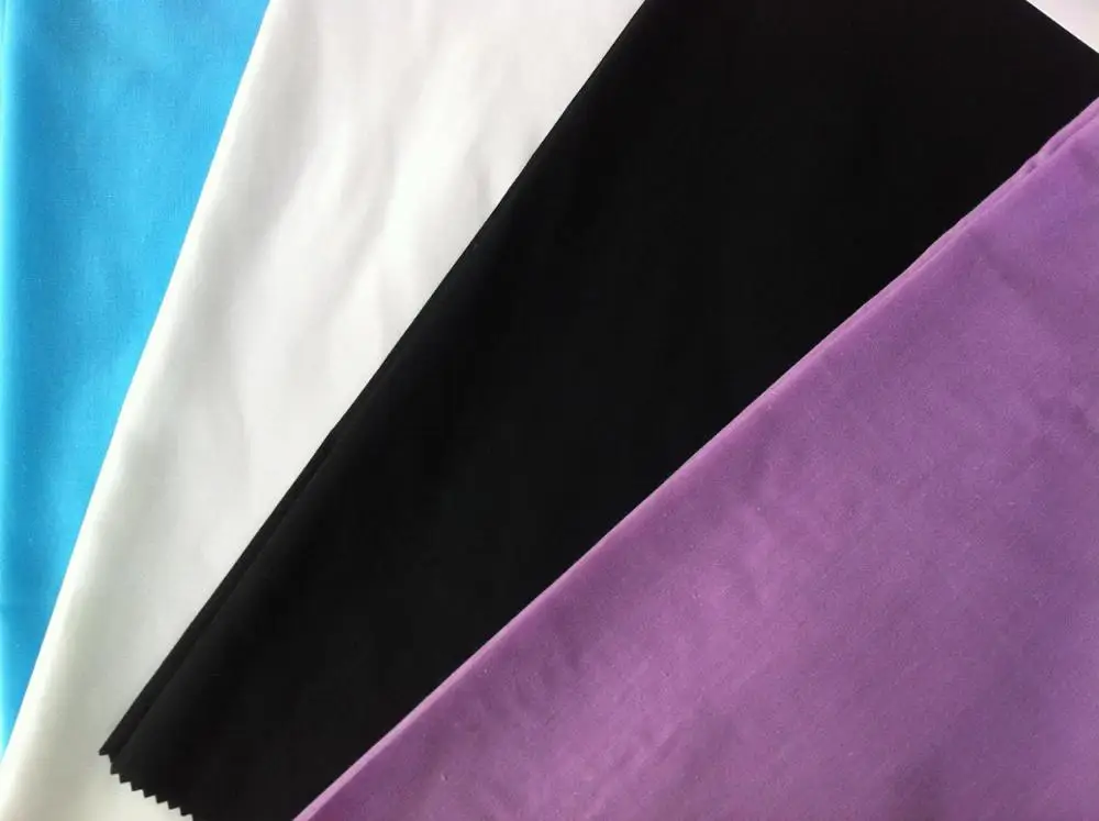 Cheap price poly cotton plain dyed poplin fabric tc pocket/lining  poplin fabric 80/20 45x45 110x76