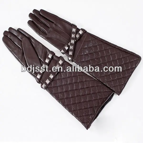 
Винтажные итальянские длинные кожаные перчатки 