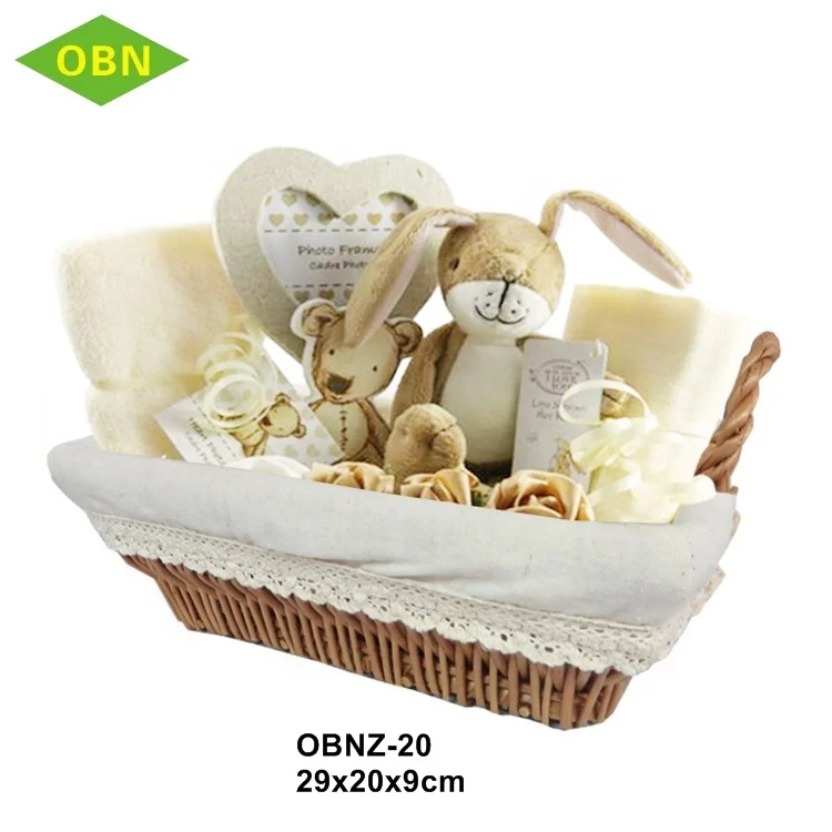 Новорожденный завод волокна Плетеный подарок корзина ребенка