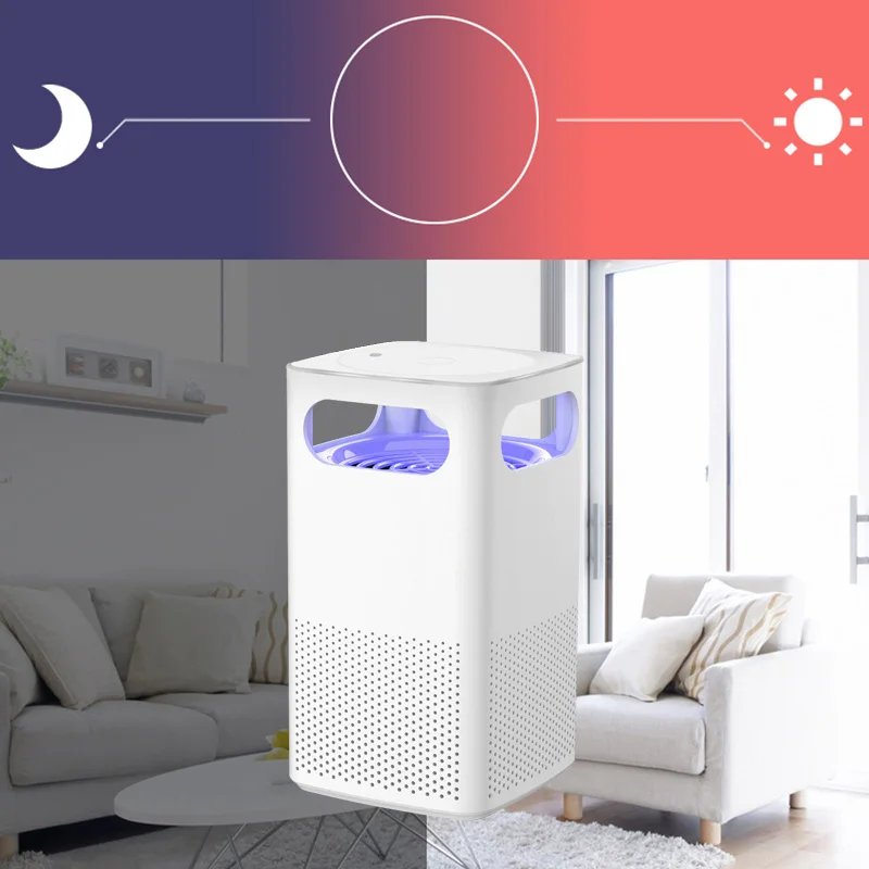 
USB Powered UV LED Photocatalyst Fly Bug Mosquito Killer Trap Lamp and Quiet Fan Inhaler to Physically Kill Fly 