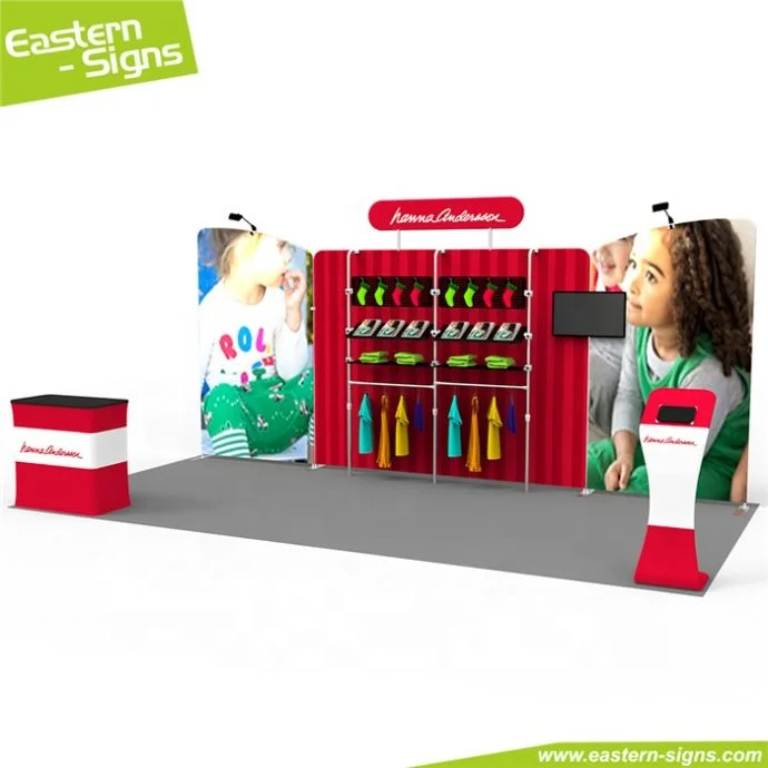 Custom size aluminum advertising display convenient exhibition booth design solution