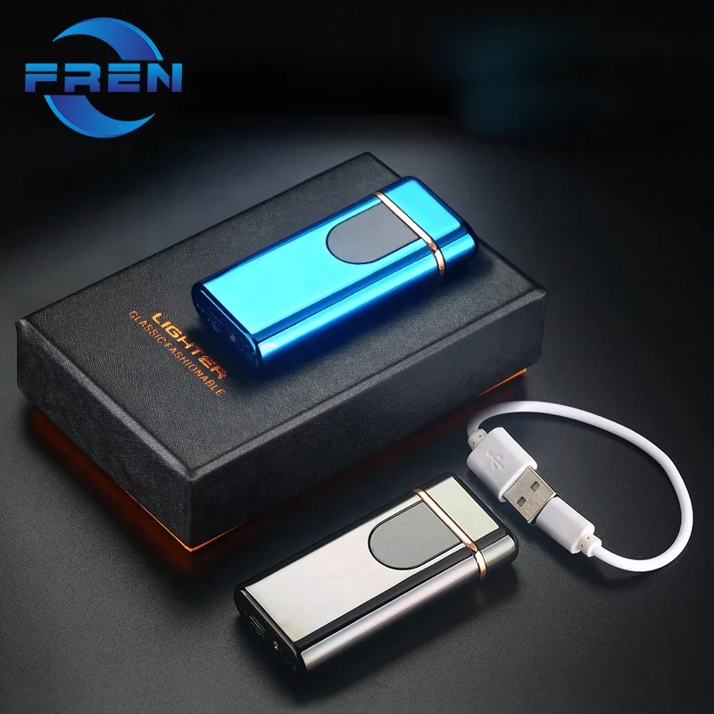 Butane Free Windproof Wholesale USB Rechargeable Smoking Tobacco Pipe Lighter Metal Wedding Candle Fireplace Grill Lighter