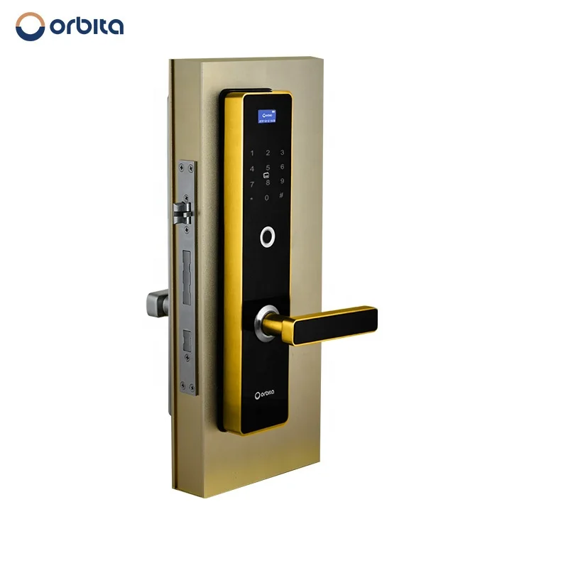 
Orbita Digital Wooden Intelligent Keyless Auto Fingerprint Door Bell Lock smart hotel door lock system 