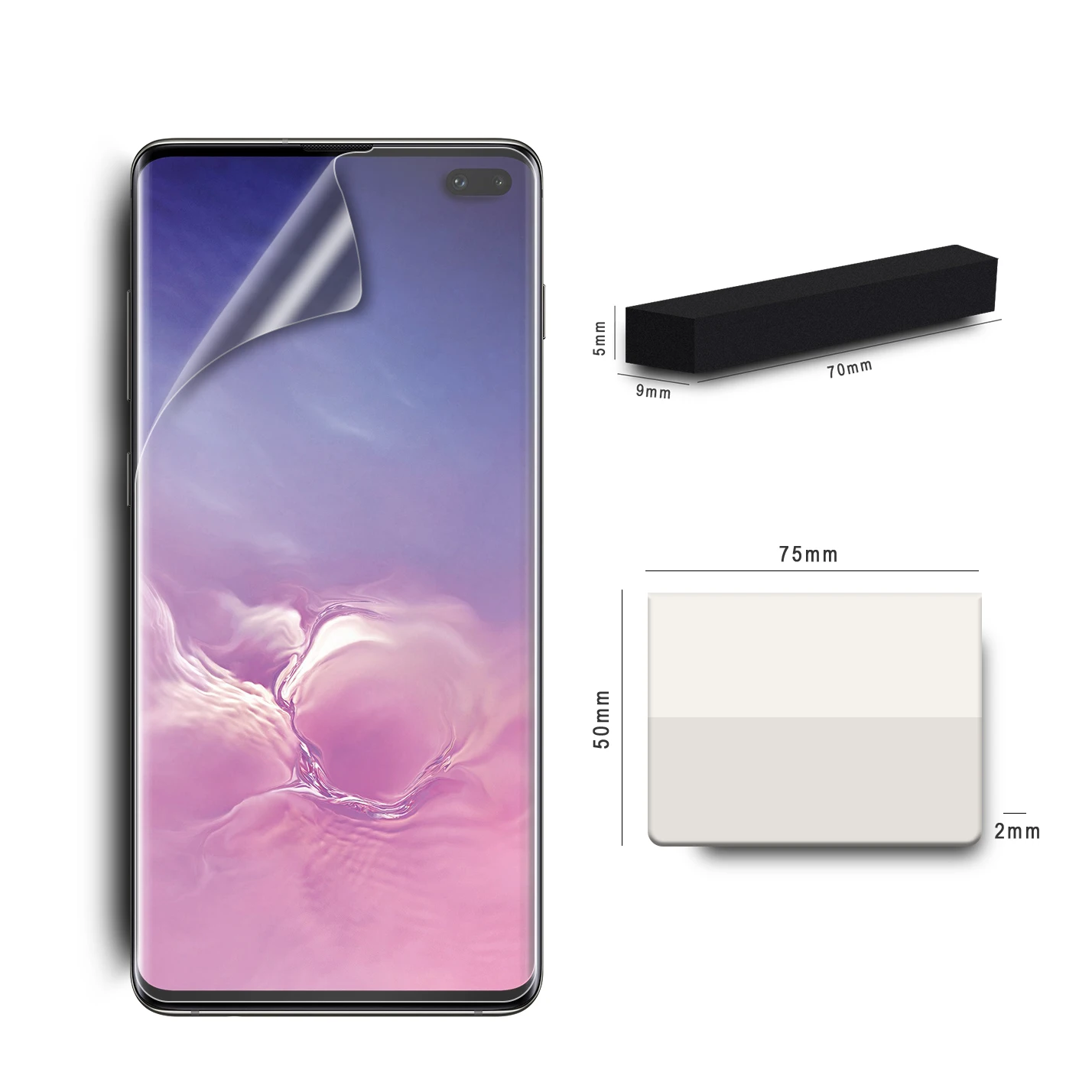 0 26 мм 9 h 2.5D изогнутые закаленное стекло царапинам ТПУ screen protector для Samsung Galaxy S10