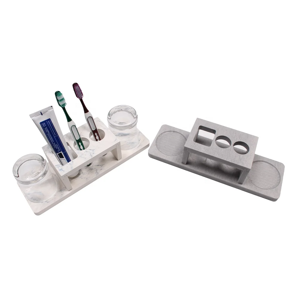 New Trendy Keep Dry Toothbrush Holder Set of 5 Customized Diatomite Toothbrush Stand