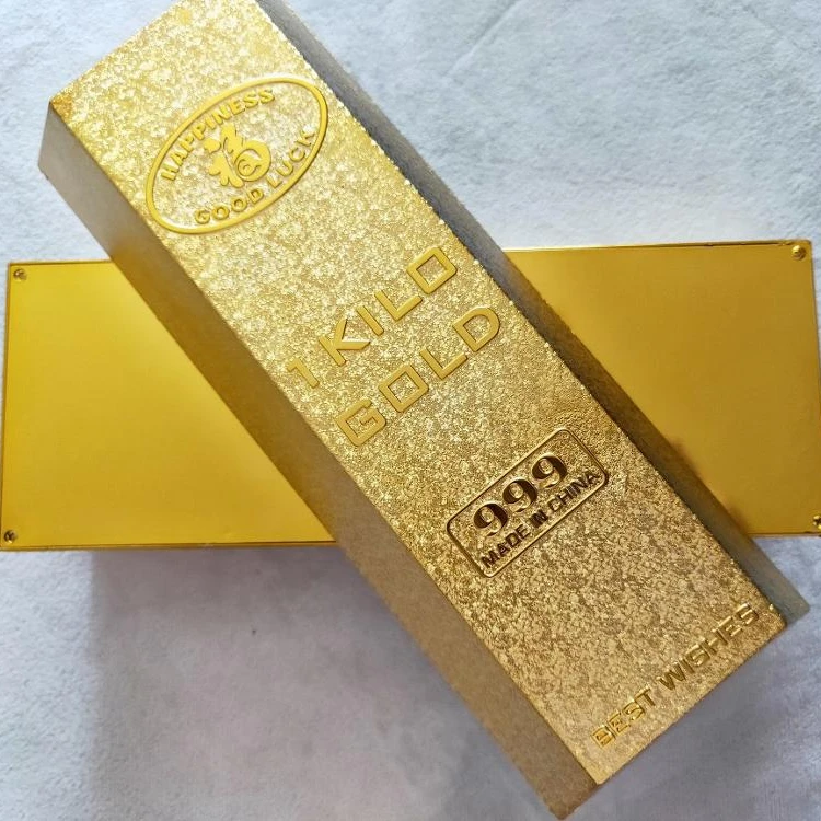 gold brick plastic gold-plated bar semi-finished  ingot paper tin foil paper worship  coins