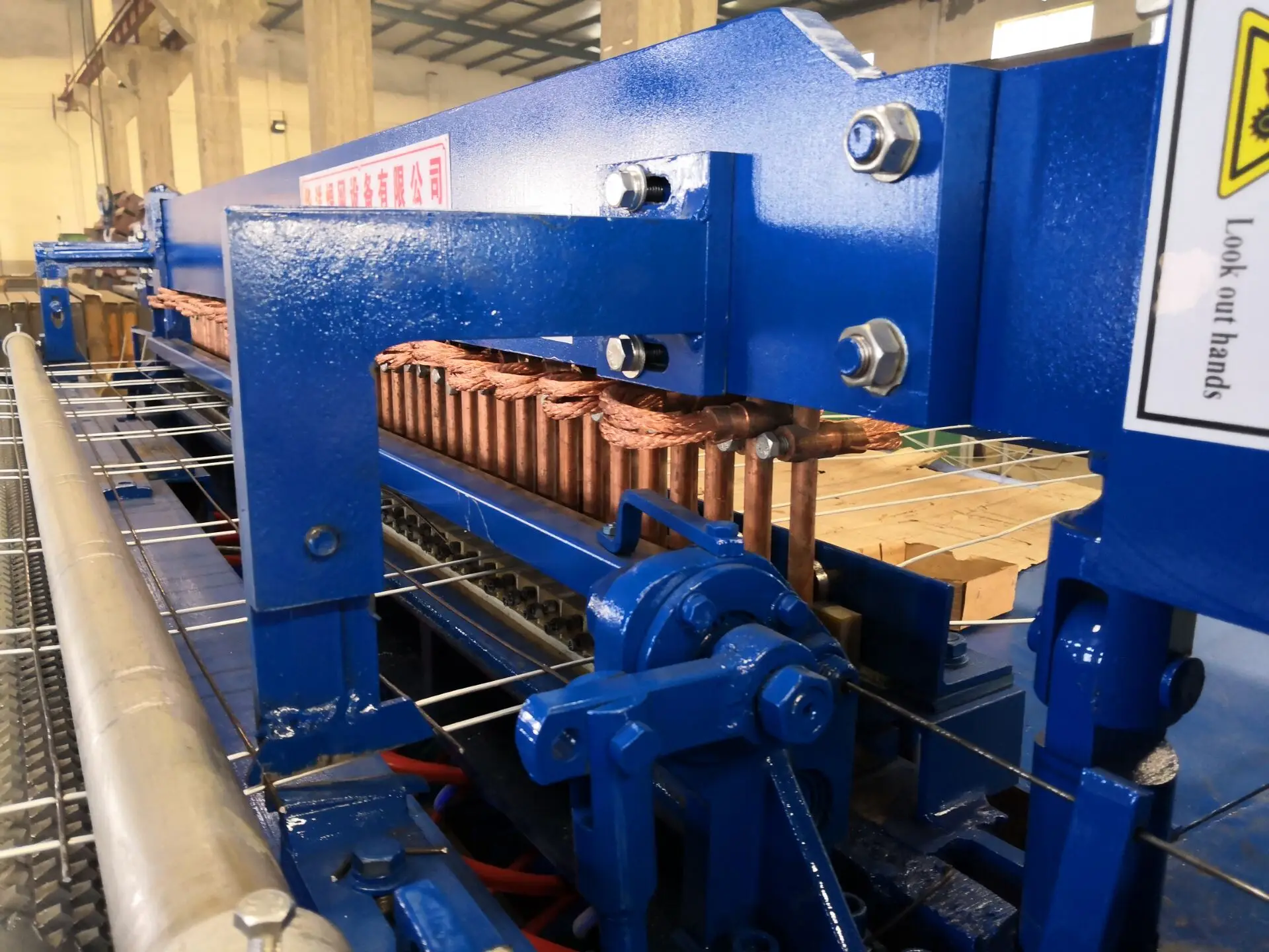 Welded wire mesh production line