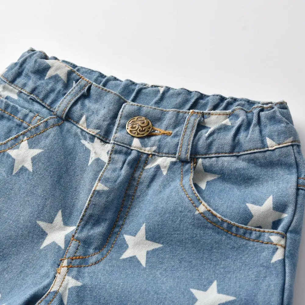 
2-7 years 2019 New Wholesale Summer Cotton Baby Boys high-waisted knit jean trousers 