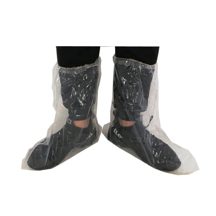 
Machine Made Plastic PE Waterproof Anti Slip Rain Boot Cover 