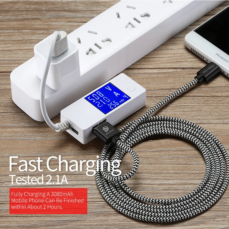 Dux Ducis USB Type C мобильный телефон для быстрой зарядки кабель для Samsung Galaxy S9 S8 плюс кабель usb 1 M/2 M