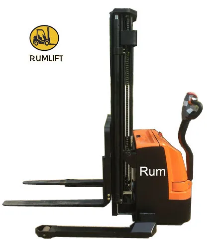 2 stage mast wide leg electric stacker saddle CE/ISO9001