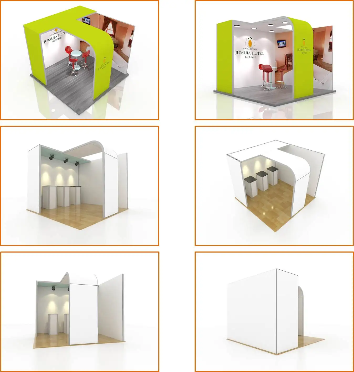 
Aluminium Material Standard Panel Retail 3X3 Size Exhibition Booth 