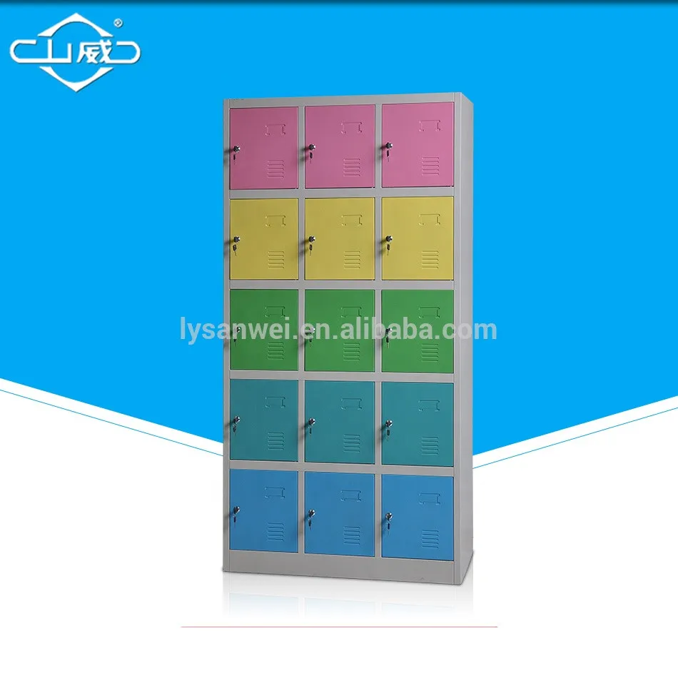 5 Tier 3 Wide 15 Door Employee Storage Locker