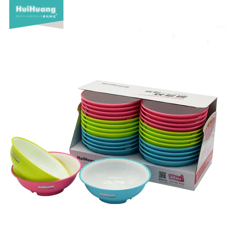 
manufacturer food grade BPA free double colors plastic noodle bowl plastic bubble bowl plastic noodle bowl soup 