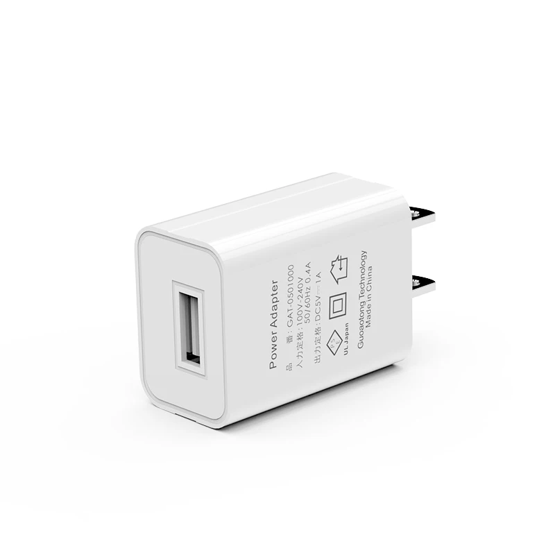 
5V 1A Japan standard PSE certified Smart phone charger JP USB port charger portable fashion design wall charger 