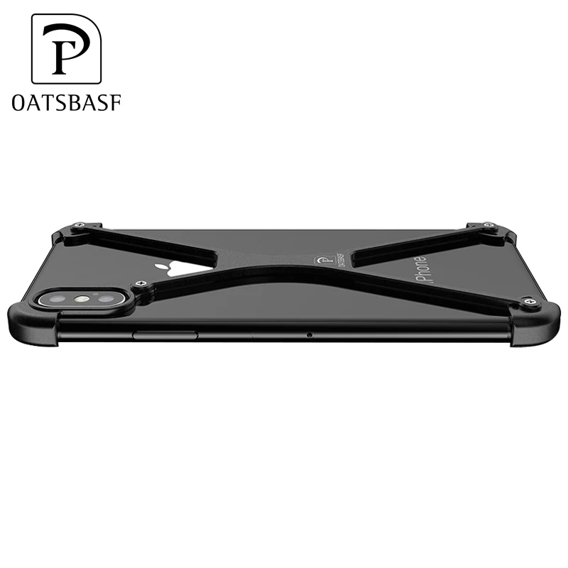 Fashion Mobile Phone Accessories Shockproof X Shape Metal Phone Case Cover for iPhone Xs Max
